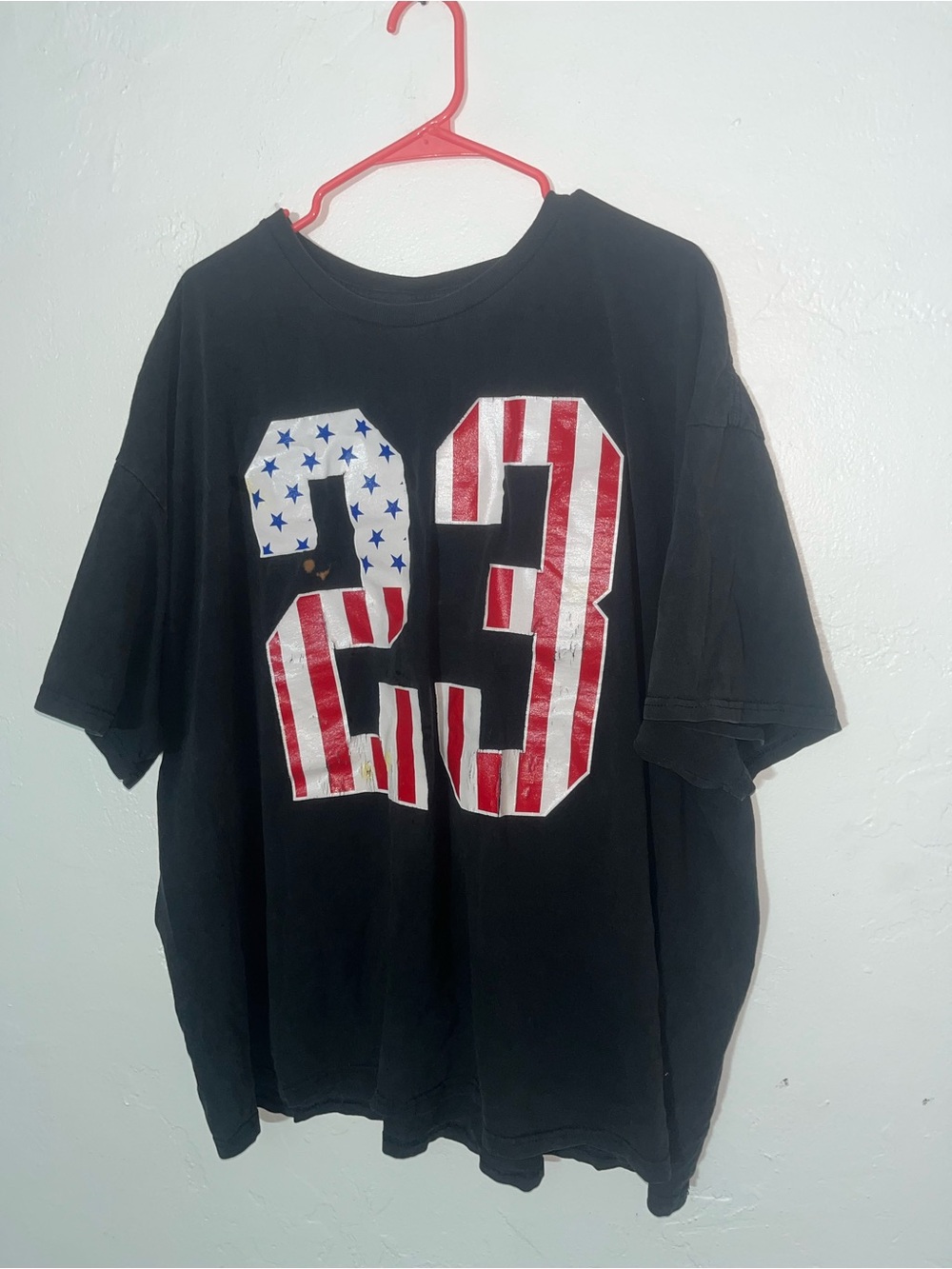 Distressed 4XL Air Jordan Southside 23 Tee T-Shirt American flag graphic print